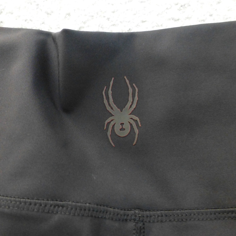 Spyder Active Leggings Womens Medium Black Capris High Waist Side Pockets - Picture 3 of 10